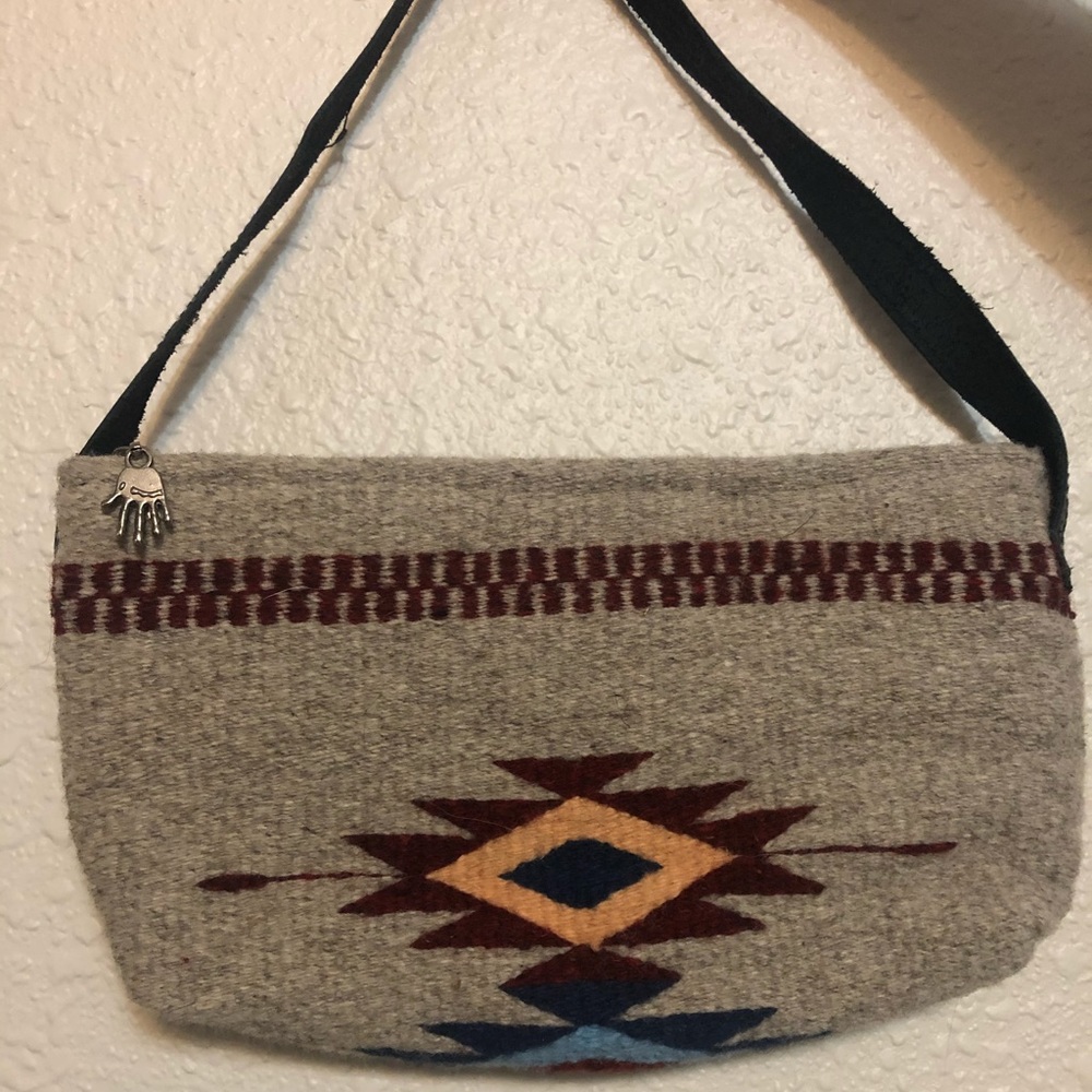 Tribal pattern wool bag